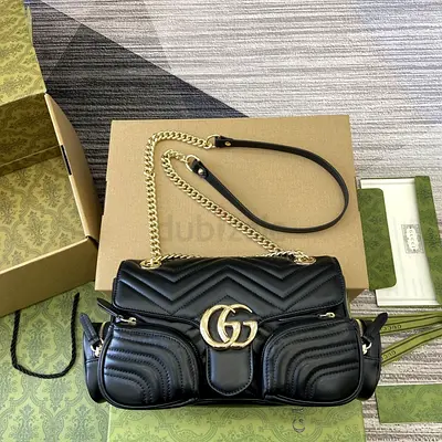 Gucci Marmont Small Multi-pocket Bag In Matelassé Chevron Leather