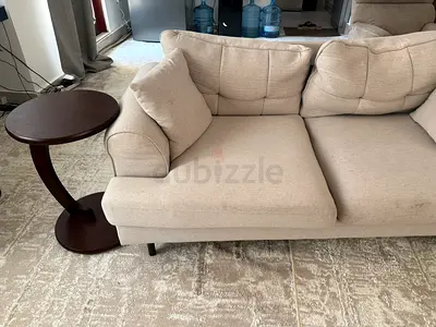 Stylish Beige Sofa with Side Table and Shoe Rack- Urgent Sales