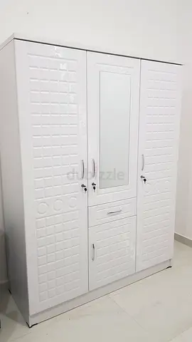 Modern White Wardrobe with Mirror