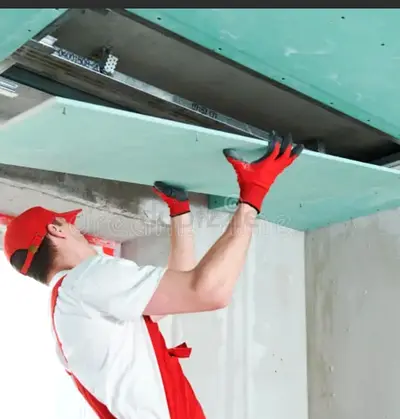 Gypsum board Carpenter work, pinter work,also wallpaper work,