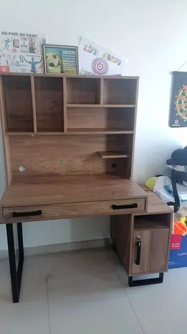 Stylish Wooden Study Table with Storage