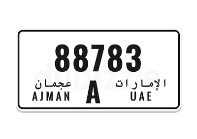 Ajman plate A 88783
