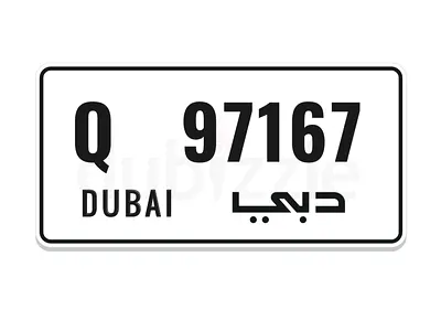 Q 971 67 Dubai plate number
