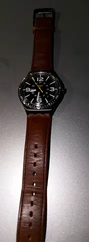 Stylish Brown Leather Strap Watch
