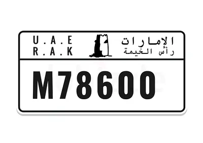 78600 code M RAK Plate Number