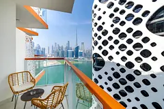Stunning 1 BR | Full Burj Khalifa and Canal Views