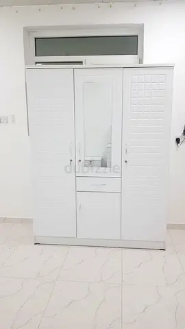 Stylish White Wardrobe with Mirror