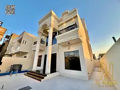 Classic villa with 7 master bedrooms, swimming pool and roof in Al Helio 2, Ajman, including registr