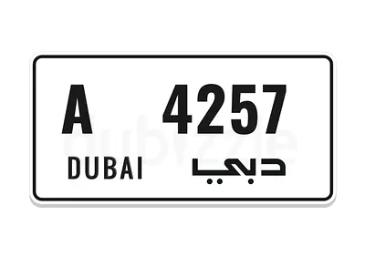 Dubai plate A 4257