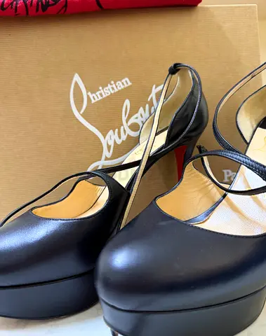 Christian Louboutin Black Heels with Signature Dust Bag