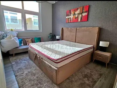 Stylish Upholstered Bed with Storage Mechanism