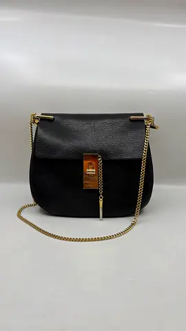 Chloé Black Leather Medium Drew Shoulder Bag