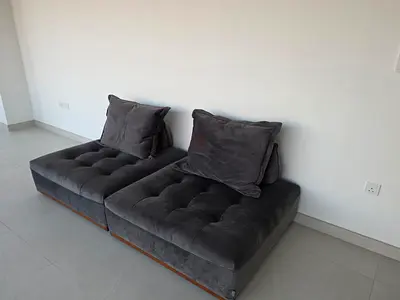 2-piece Modular Sofa from Marina Homes, Charcoal Grey