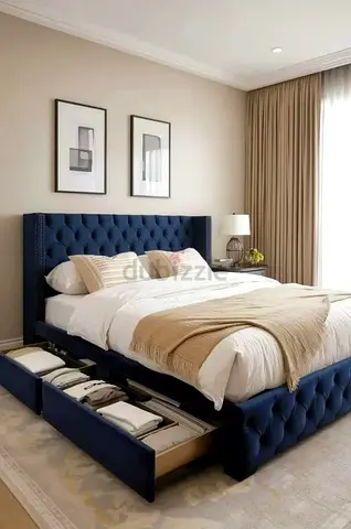 Storage Drawer Bed Handmade Custom Luxury Bed Frame For Sale With Beautiful Detailed Crafting