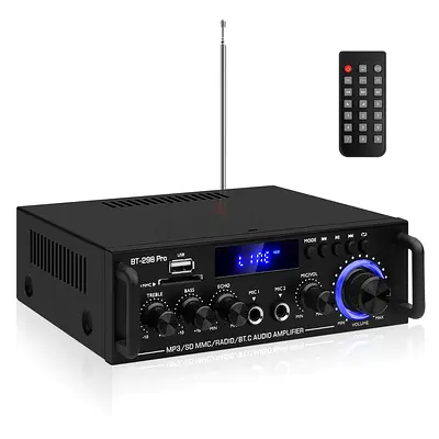 HiFi Stereo Amplifier, BT-298Pro 2.0-Channel Bluetooth 5.0 Amplifier