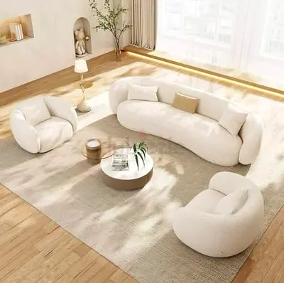 Elegant White Sofa Set