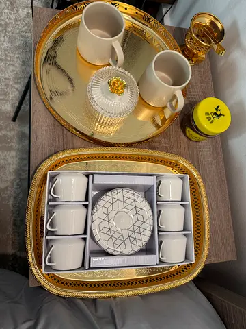 Elegant Coffee Set with Serving Tray with MABKHARA AND BUKHOOR urgent sale
