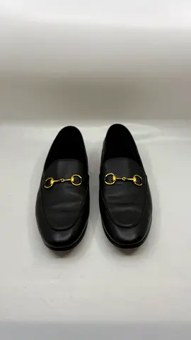 Gucci Brixton Leather Black Horsebit Loafer - Size 37.5