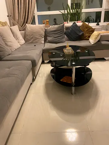 Stylish Grey Sectional Sofa  7 seater with Coffee Table free.