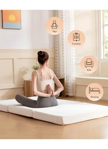 Versatile Foldable Mattress for Yoga, Camping, and Sleeping