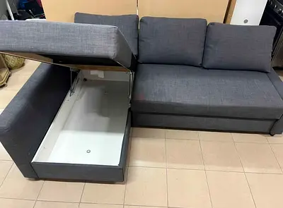 Comfortable Grey Sofa with Storage