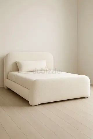 Stylish Modern Bed with Soft Fabric Finish
