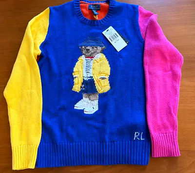 Brand new Ralph Lauren bear sweater size 16