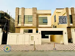 For sale: Modern villa in Al Yasmin , 5BR with roof ,with AC super deluxe finishing, freehold , bank