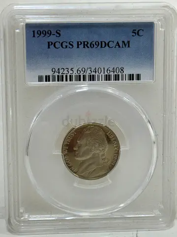 USA 5 cents coin 1999 200 AED