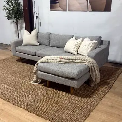 Modern Grey Sofa with Chaise Lounge