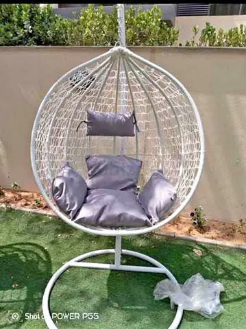 Cozy Hanging Egg Chair with Cushions