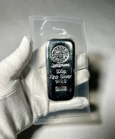 Silver Bar 500g Swiss Argor Hareaus