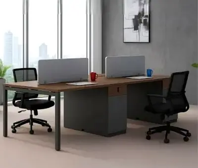 Modern Office Workstation with Ergonomic Chairs