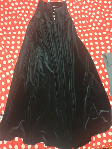 Velvet Elegant Black Long Skirt with appandex