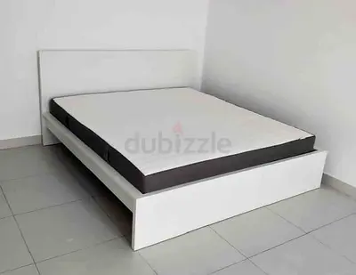 IKEA Malam king size 180×200cm bed frame with IKEA mattress and 2 big storage drawers underneath is