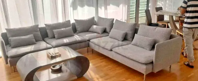 Ikea light grey soderhamn corner sofa