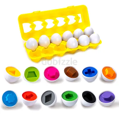 Colorful Shape Sorting Egg Toy