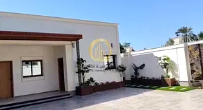 Villa for sale in Sharjah, Al Mansoura area, one floor, corner lot on two streets