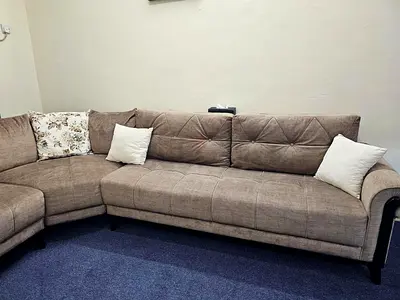Comfortable L-Shaped Sofa, Second Hand.