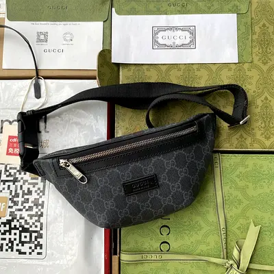Gucci Belt Bag In GG Supreme Canvas And Leather