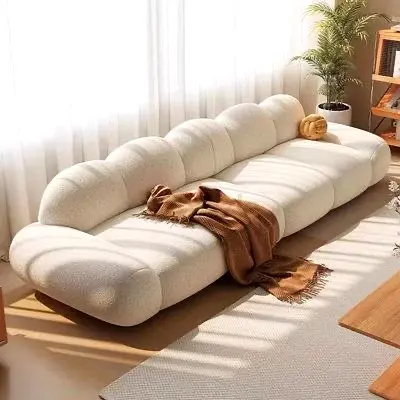 Stylish Modern Sofa with Soft Textured Fabric