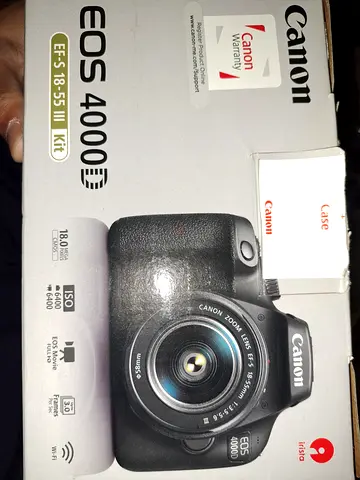 Canon EOS 4000D Camera with 18-55mm Lens, 2 extra batteries + bag + 16Gb SD card. Price negotiable.