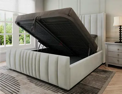 Light gray 200*200 super king size bed