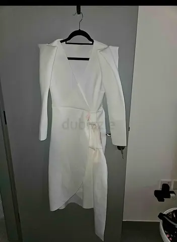 Elegant White Wrap Dress