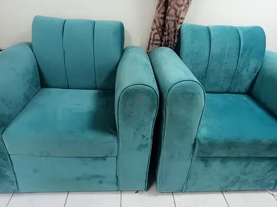 5 seater sofa with cushion and table