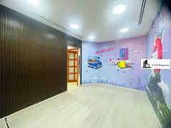 Dewa chiller Free| Front of Metro| Fully Fitted independent office | 4 partitions |