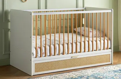 Stylish Baby Crib with Storage Drawer | 140x70cm | from newborn to toddler (without the mattress )