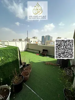 One-bedroom apartment with a private rooftop terrace in Al-Jarf 2, near the National School and Al-A
