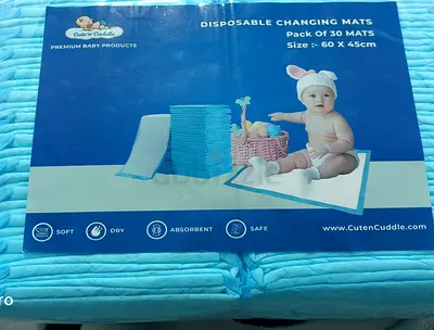 Premium Baby Disposable Changing Mats – Pack of 30 (60x45cm)