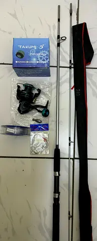 Fishing Sets solid Professional4 2.4 m Solid rod,Takumi-S HZ6000 big nobe reel with line wt hook